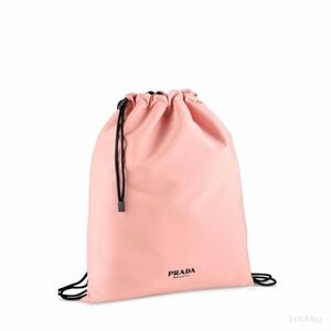NEW Prada  Reversible Backpack Logo Pouch Blush Pink